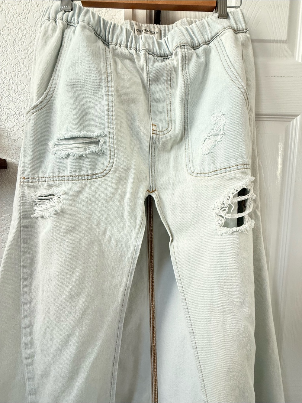 One Teaspoon Distressed Denim Skirt - Picture 3 of 8